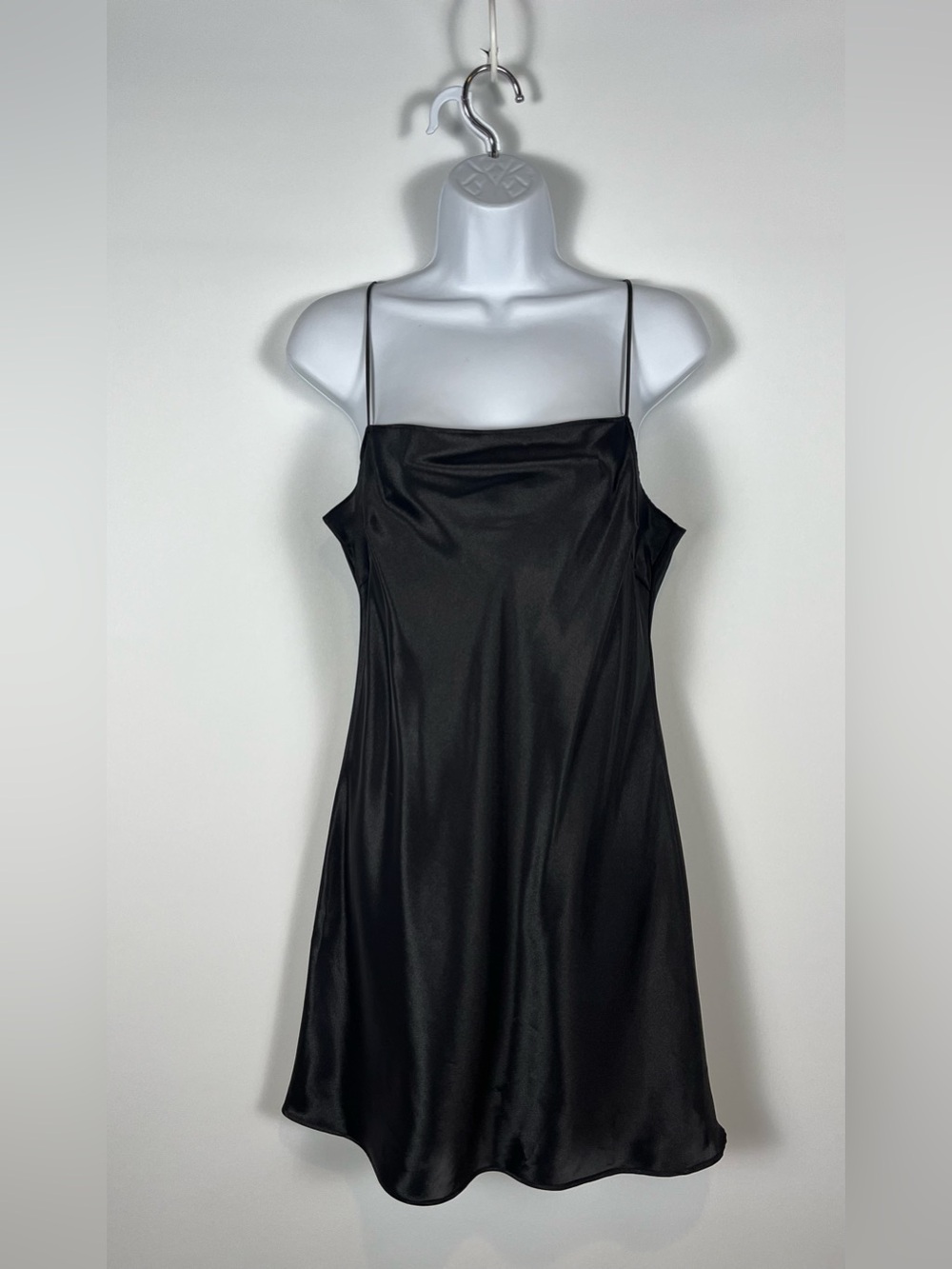 Milly Of New York Black Slip Mini Dress with Spaghetti Straps Size 8